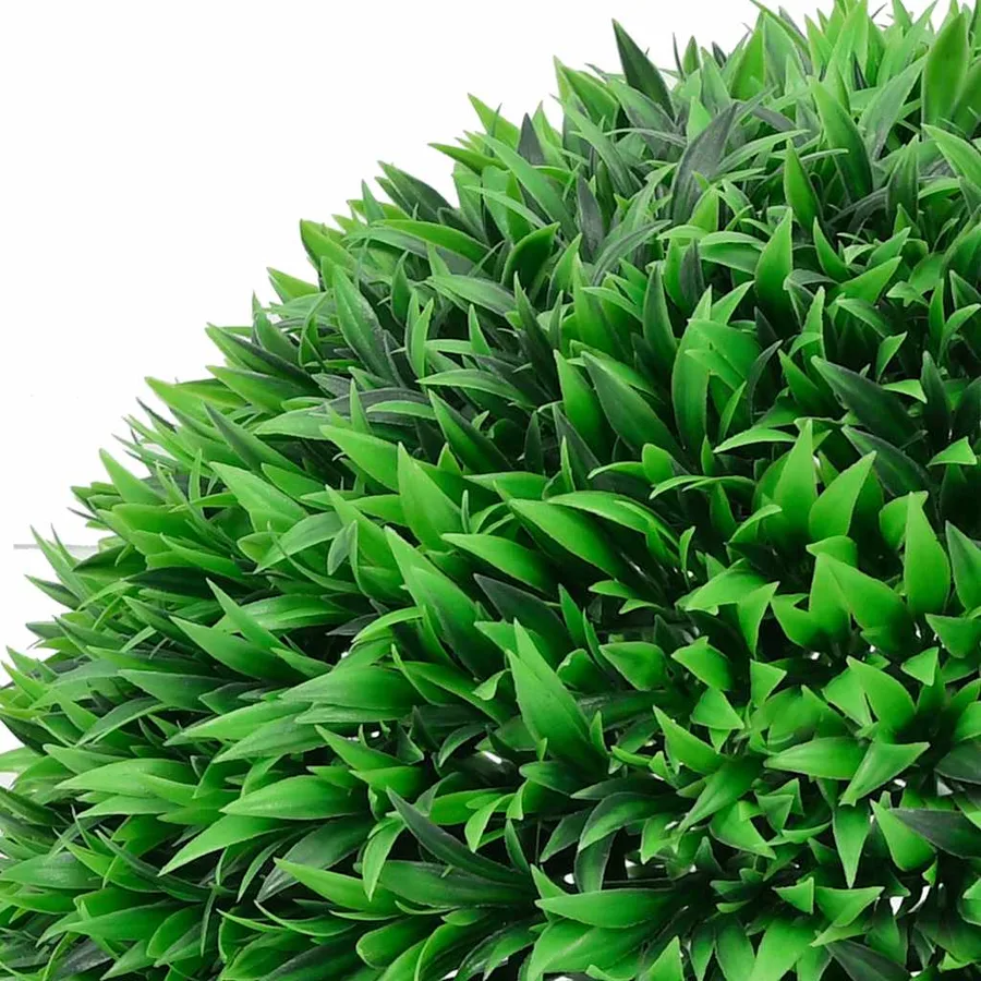 Boules de buis artificielles avec lumières LED 2 pcs vert 55 cm - 3
