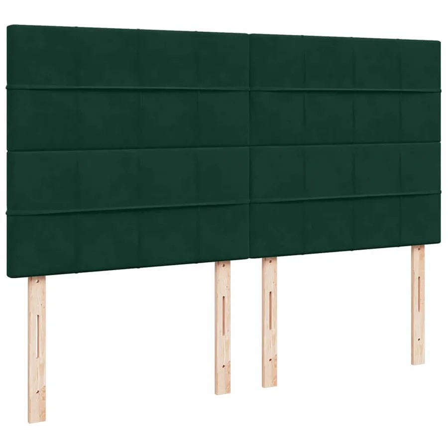 Cadre de lit ottoman avec matelas vert foncé 180x200cm velours - 12