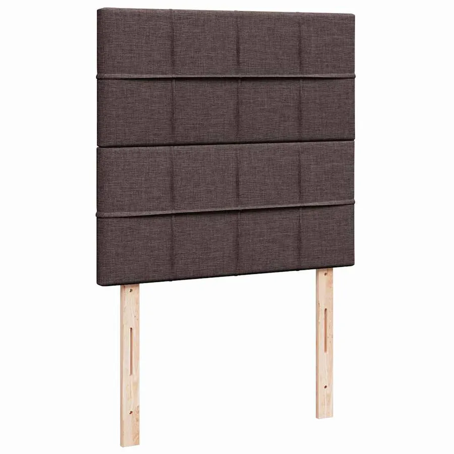 Cadre de lit ottoman avec matelas marron foncé 90x190 cm tissu - 9