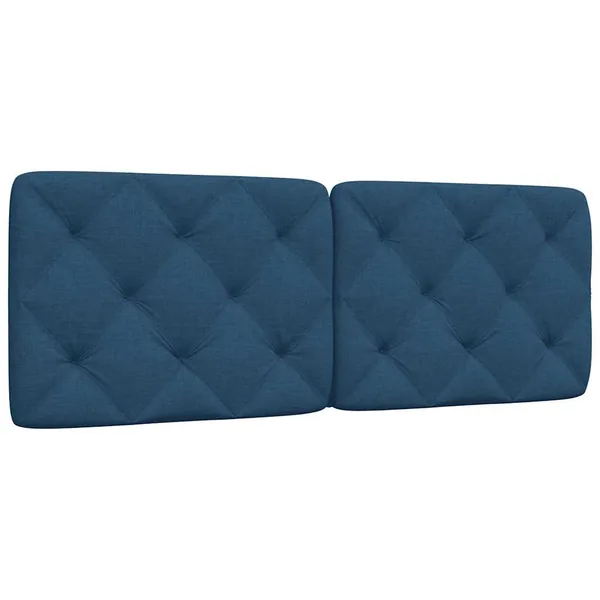 Coussin de tête de lit bleu 120 cm tissu