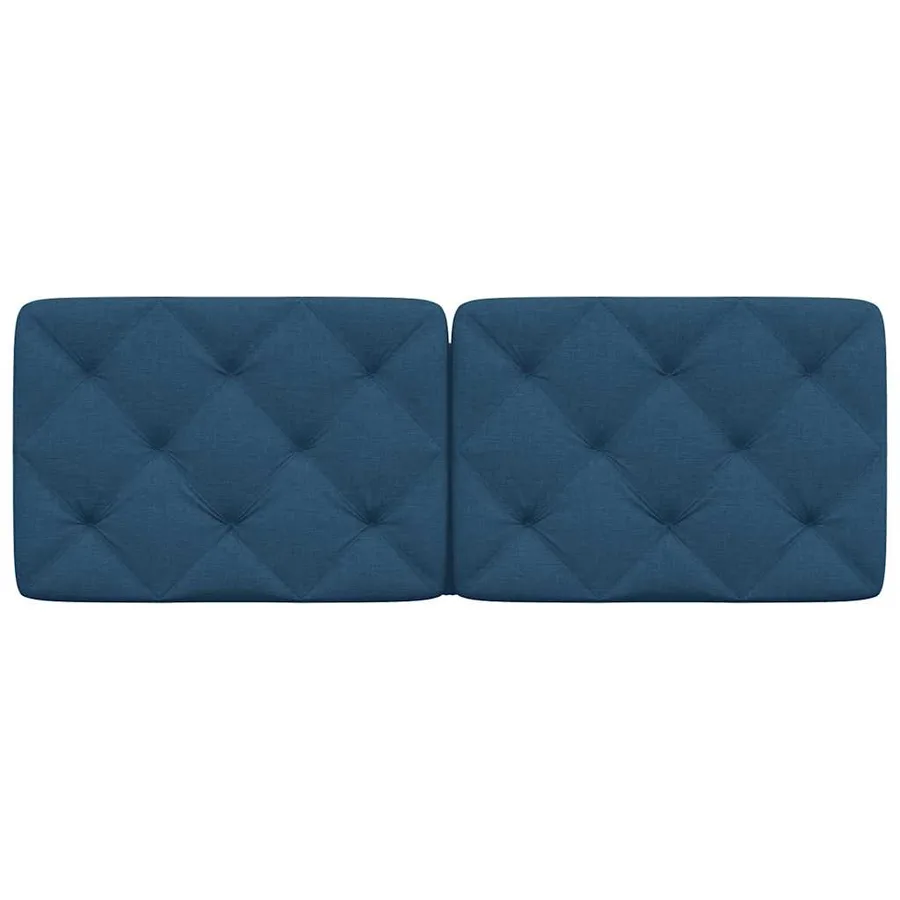 Coussin de tête de lit bleu 120 cm tissu - 4