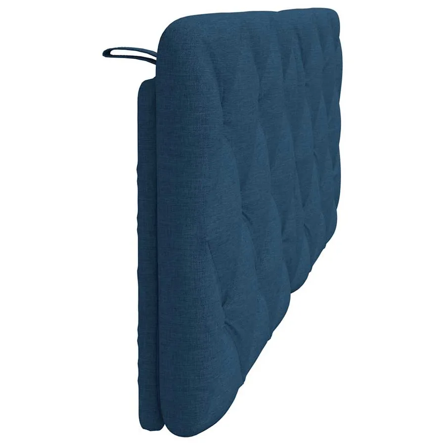 Coussin de tête de lit bleu 120 cm tissu - 5