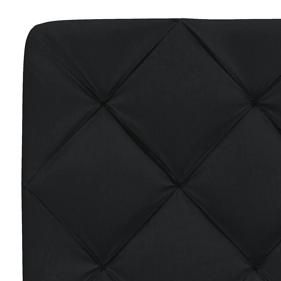Cadre de lit avec LED sans matelas noir 120x200 cm tissu - 12