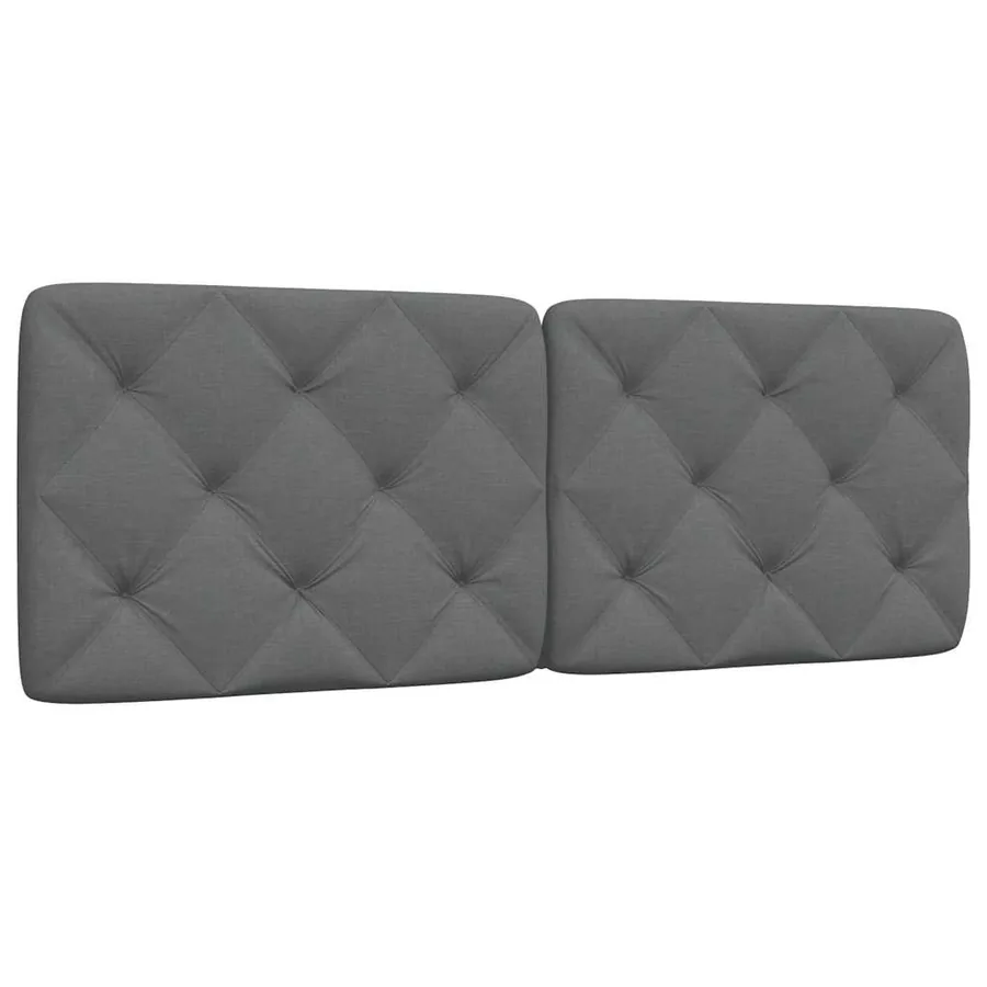 Coussin de tête de lit gris foncé 120 cm tissu