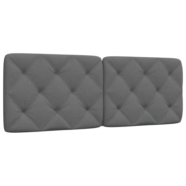 Coussin de tête de lit gris foncé 120 cm tissu