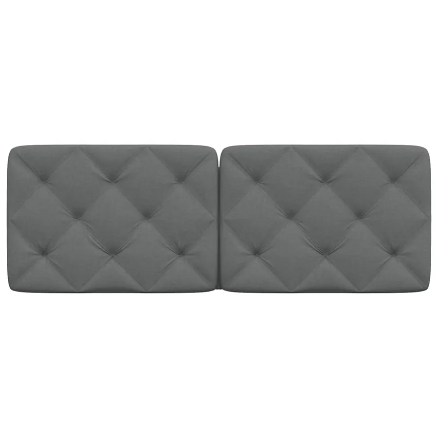 Coussin de tête de lit gris foncé 120 cm tissu - 4