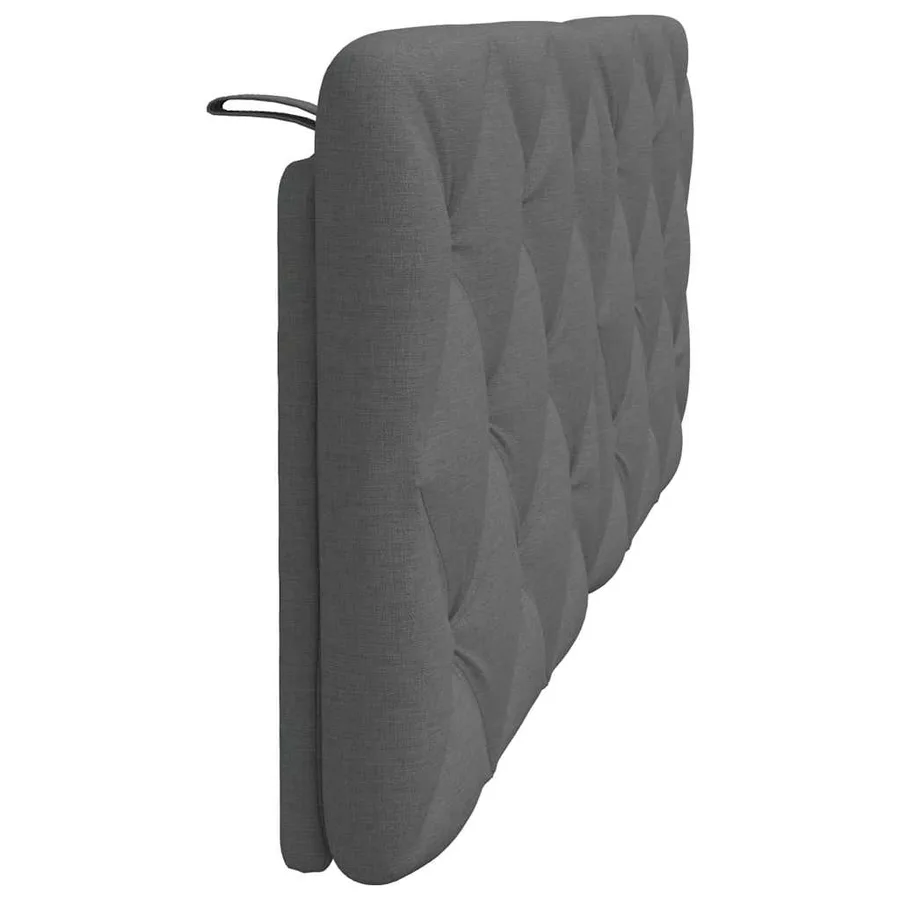 Coussin de tête de lit gris foncé 120 cm tissu - 5