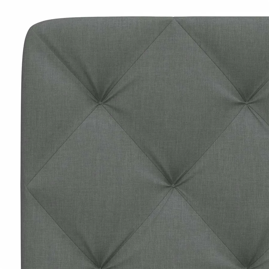 Coussin de tête de lit gris foncé 120 cm tissu - 7