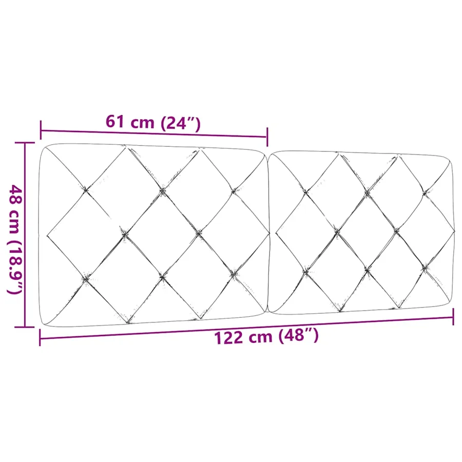 Coussin de tête de lit gris foncé 120 cm tissu - 9