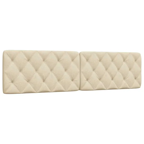 Coussin de tête de lit crème 200 cm tissu