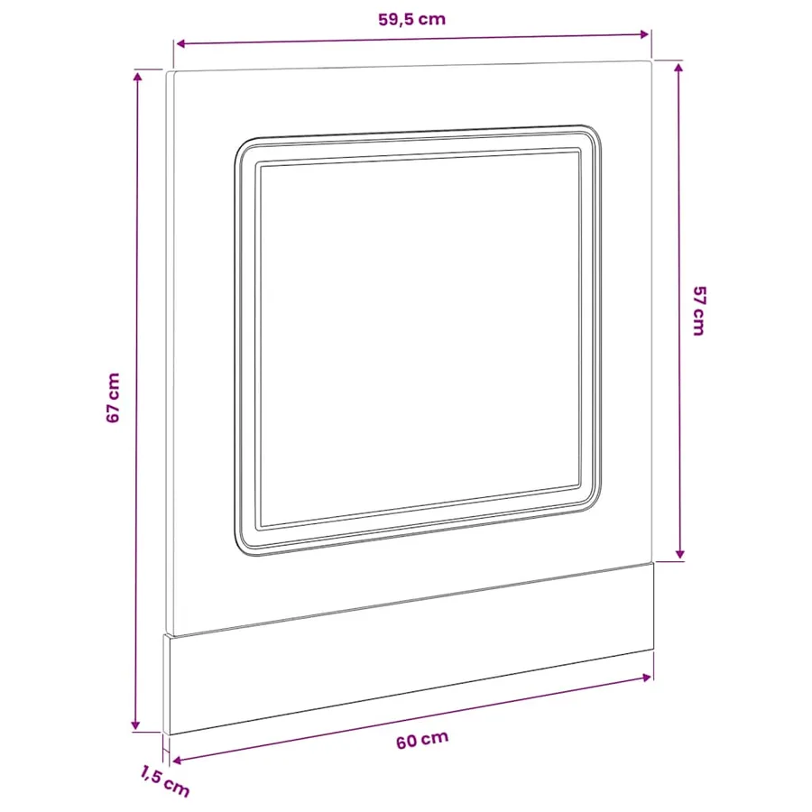Panneau de lave-vaisselle Kalmar chêne fumé 60x1,5x57 cm - 8