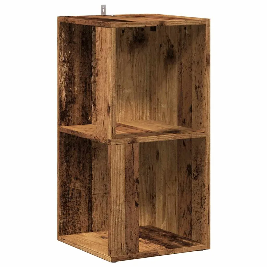 Armoire d'angle vieux bois 33x33x67 cm bois ingénierie - 2