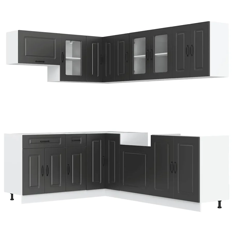 Ensemble d'armoires de cuisine 11 pcs Kalmar bois d'ingénierie - 2