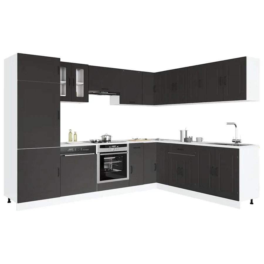 Ensemble d'armoires de cuisine 14 pcs Kalmar bois d'ingénierie
