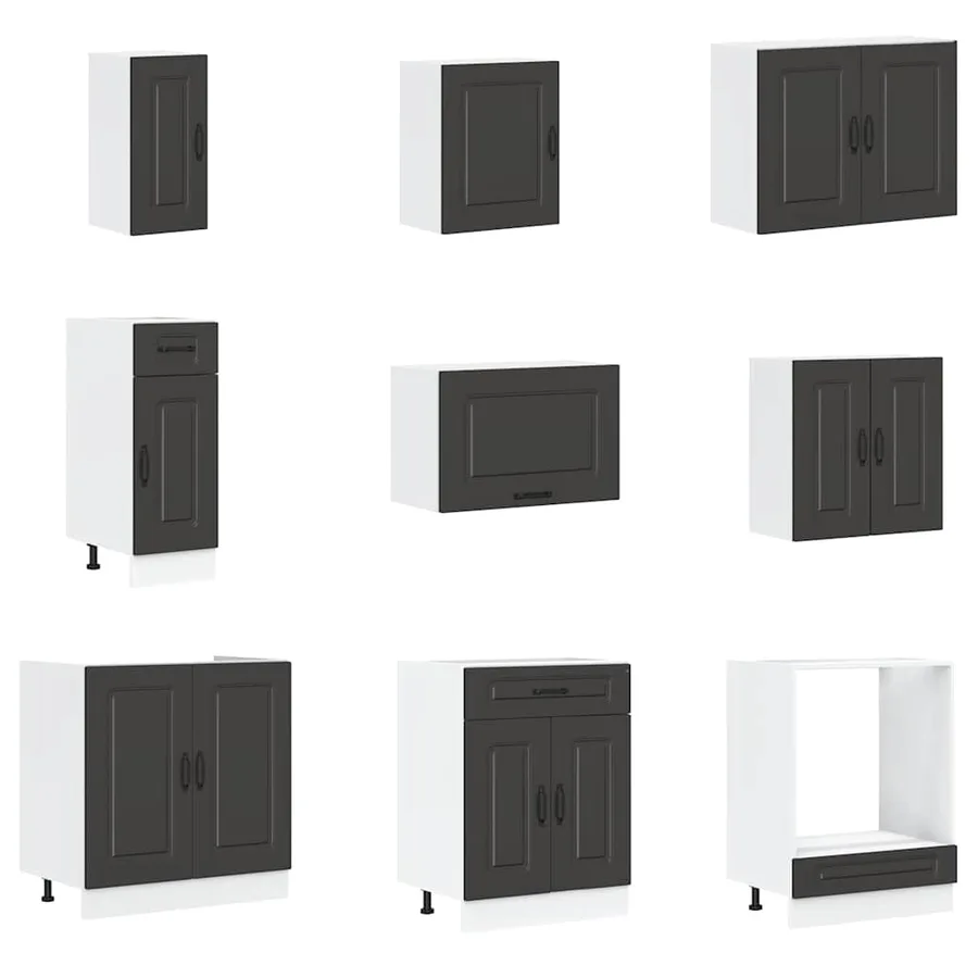 Ensemble d'armoires de cuisine 14 pcs Kalmar bois d'ingénierie - 4