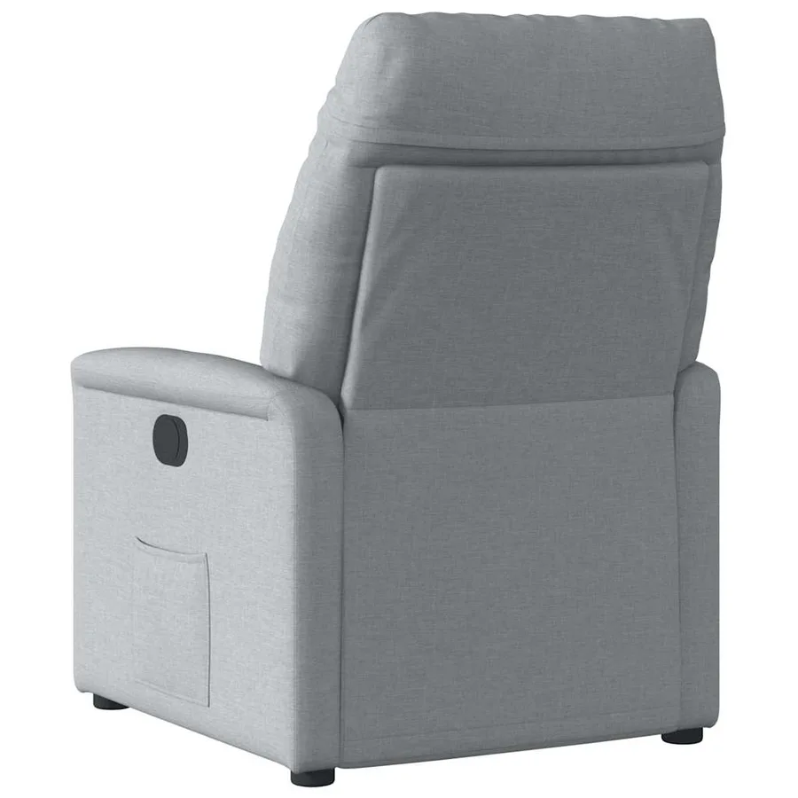 Fauteuil inclinable électrique Gris clair Tissu - 7