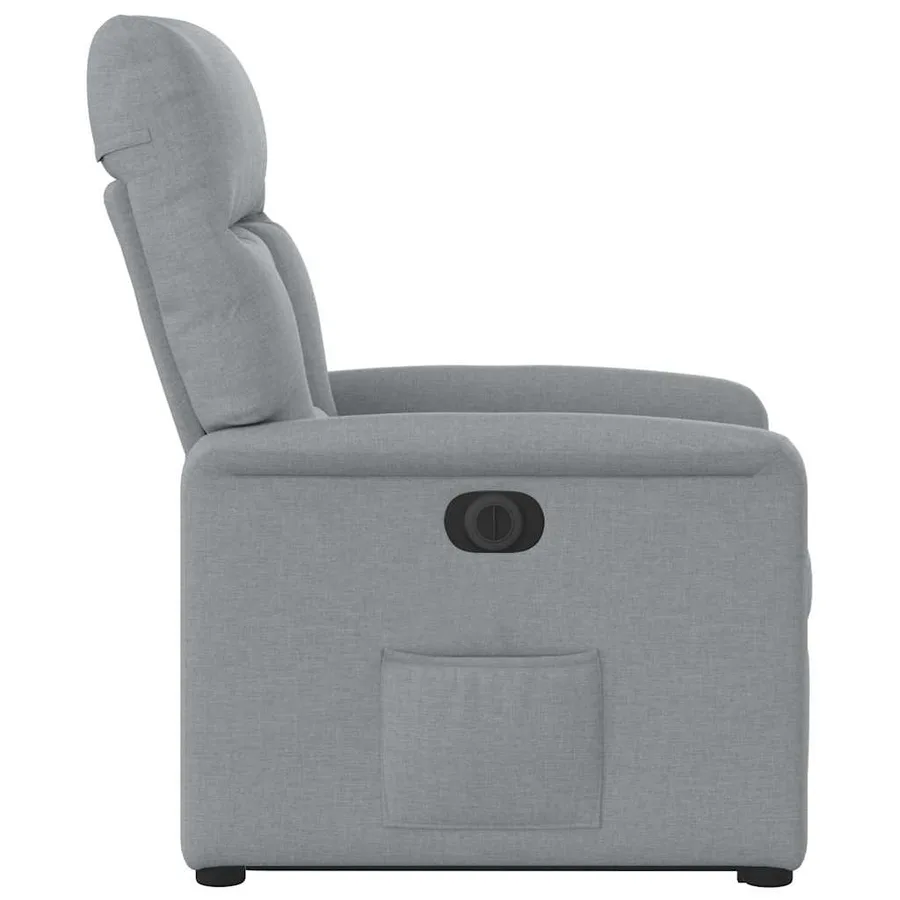 Fauteuil inclinable électrique gris clair tissu - 6