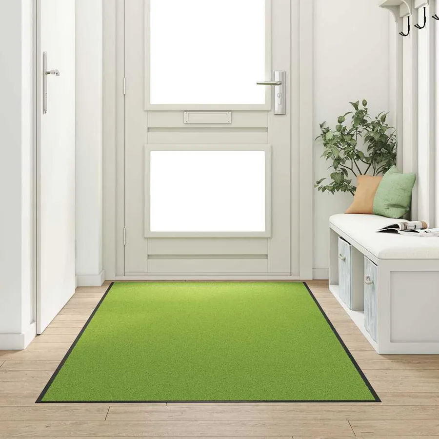 Tapis d'entrée Autre Vert et Noir 120 x 300 cm Polyamide et PVC