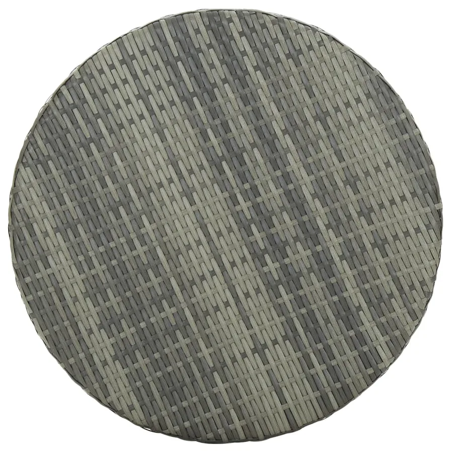 Ensemble de bar de jardin 3 pcs et coussins Résine tressée Gris - 4