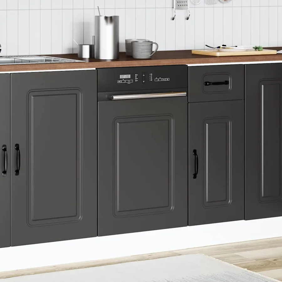 Panneau de lave-vaisselle Kalmar noir 45x1,5x57 cm - 3
