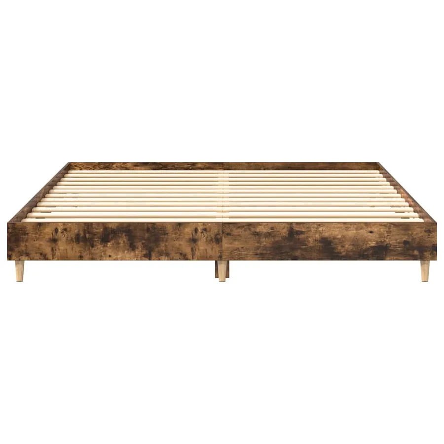 Cadre de lit sans matelas chêne fumé 180x200 cm - 5