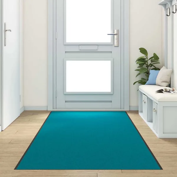 Tapis d'entrée Cyan et Noir 120 x 350 cm 100% Polyamide