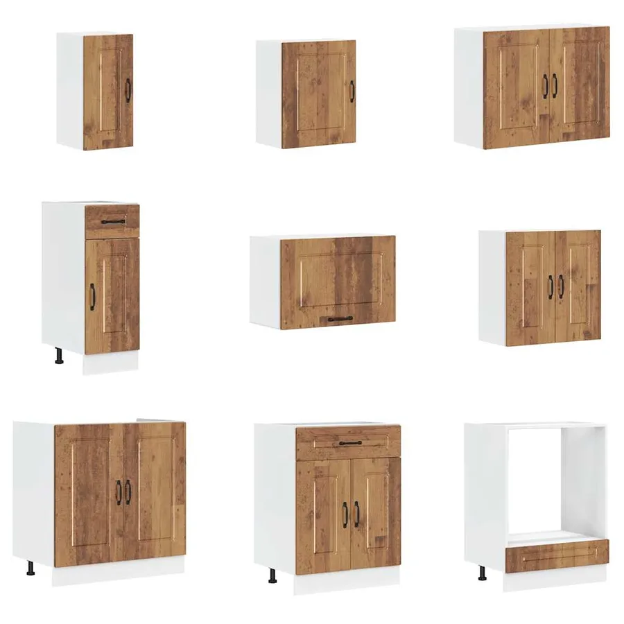 Ensemble d'armoires de cuisine 14 pcs Kalmar bois d'ingénierie - 4