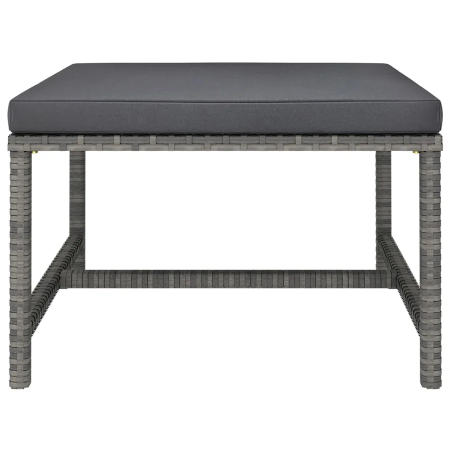 Salon de jardin 8 pcs avec coussins Résine tressée Gris - 20
