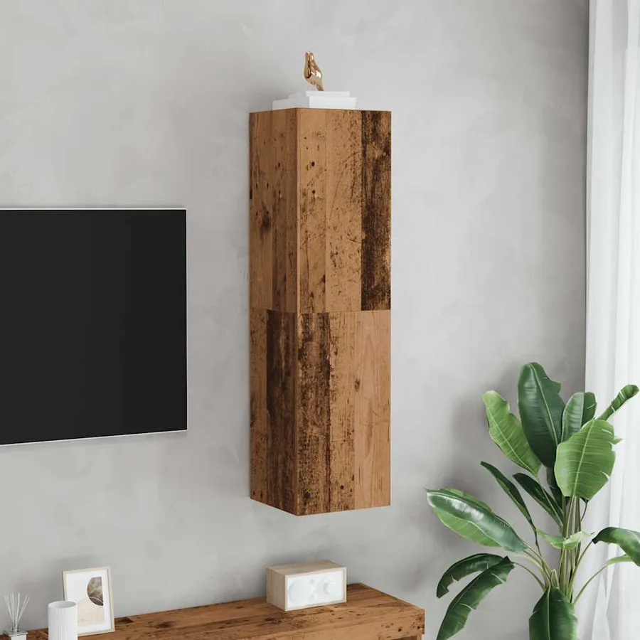 Meuble TV vieux bois 30,5x30x110 cm bois d'ingénierie - 3