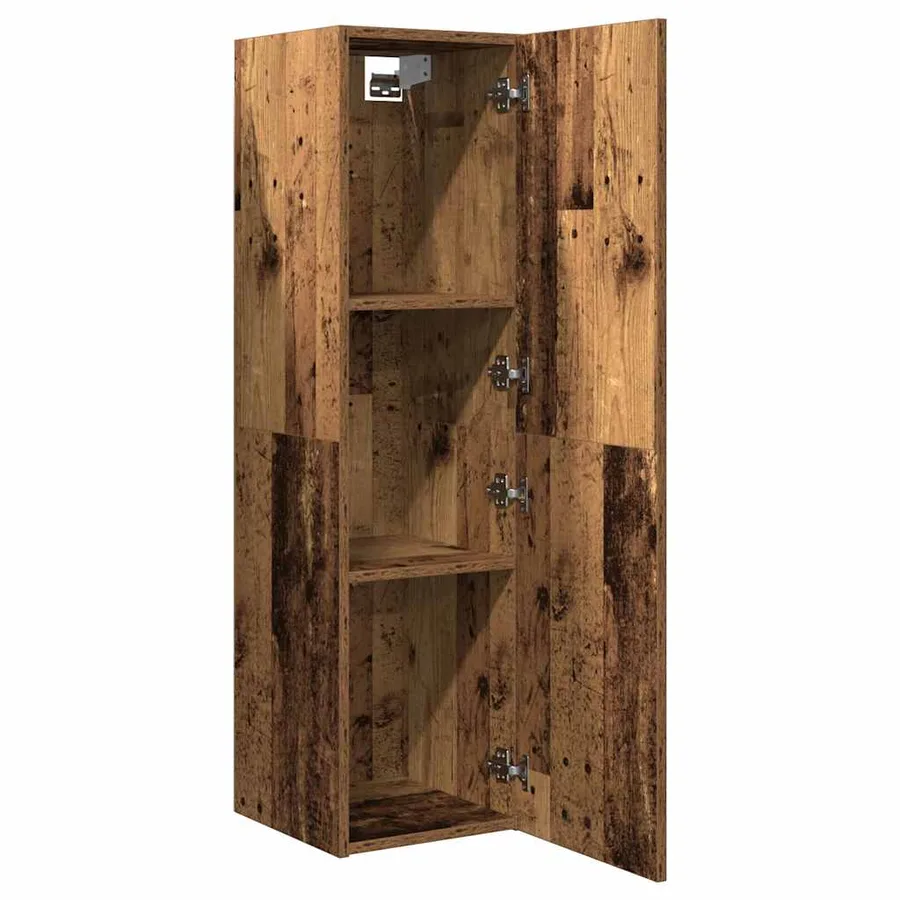 Meuble TV vieux bois 30,5x30x110 cm bois d'ingénierie - 7