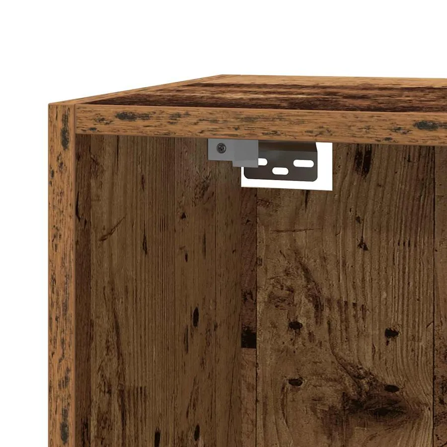 Meuble TV vieux bois 30,5x30x110 cm bois d'ingénierie - 8