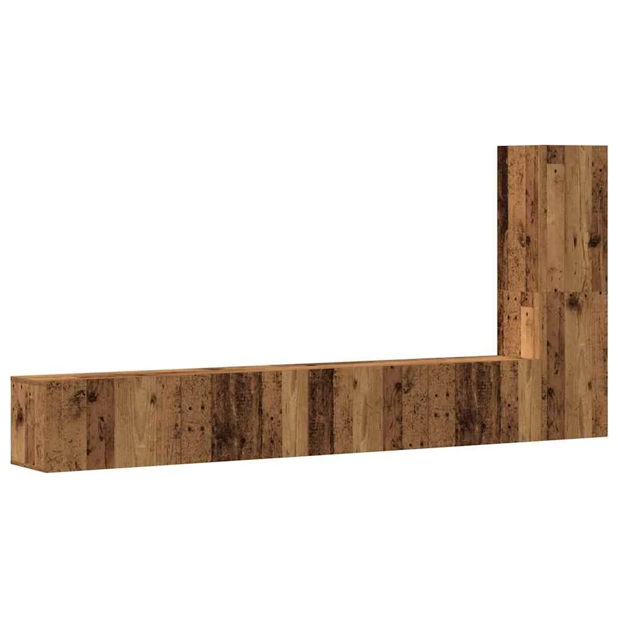 Ensemble de meuble TV mural 3 pcs vieux bois bois d'ingénierie - 2