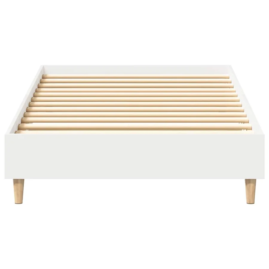 Cadre de lit sans matelas blanc 100x200 cm bois d'ingénierie - 5