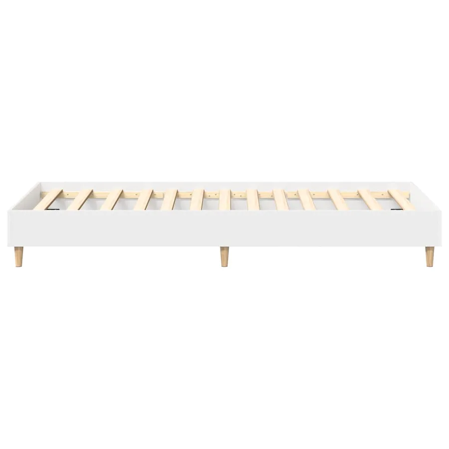 Cadre de lit sans matelas blanc 100x200 cm bois d'ingénierie - 6