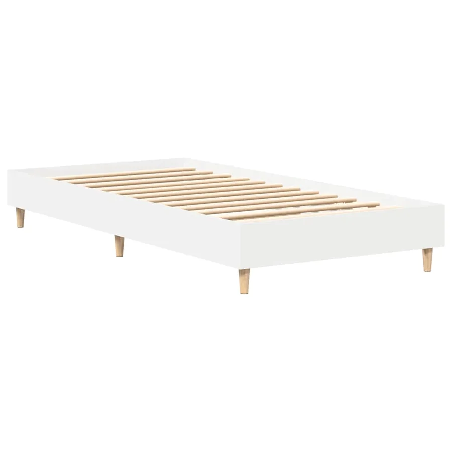 Cadre de lit sans matelas blanc 100x200 cm bois d'ingénierie - 7