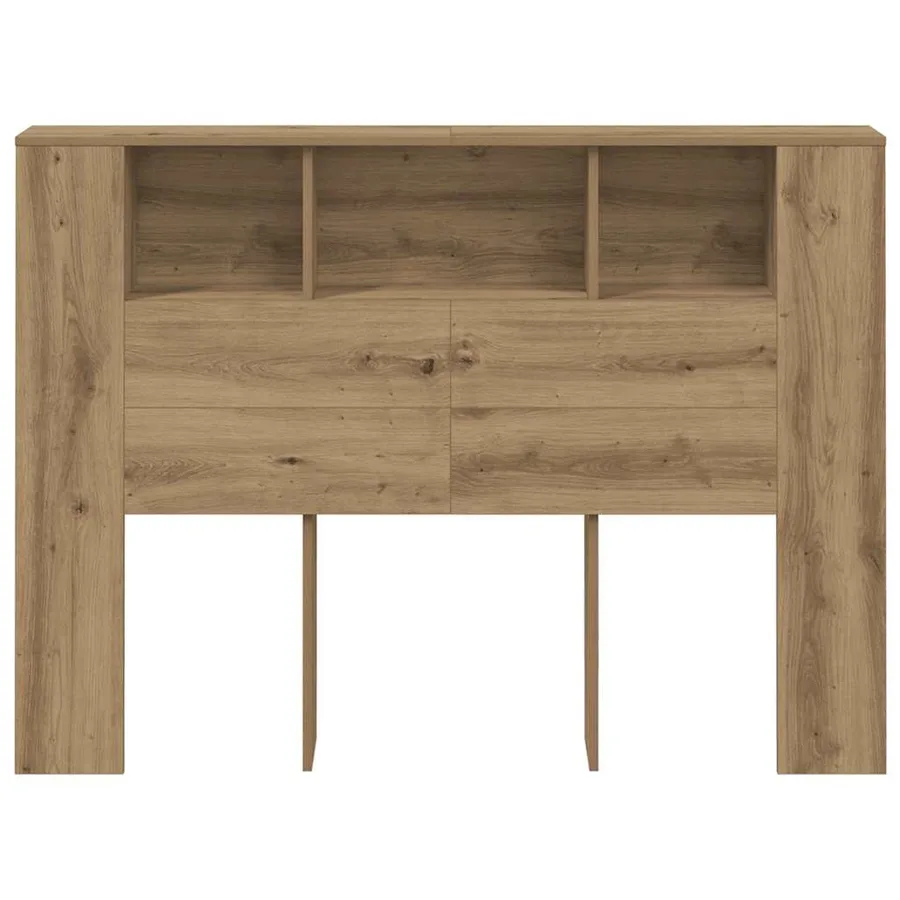 Armoire à tête de lit Chêne artisanal 140 x 18,5 x 102,5 cm Bois d'ingénierie - 4