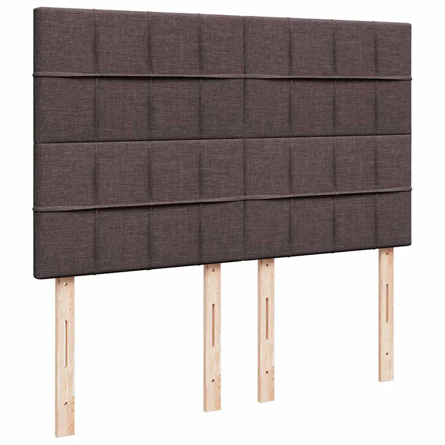 Cadre de lit ottoman avec matelas marron foncé 140x190 cm tissu - 9