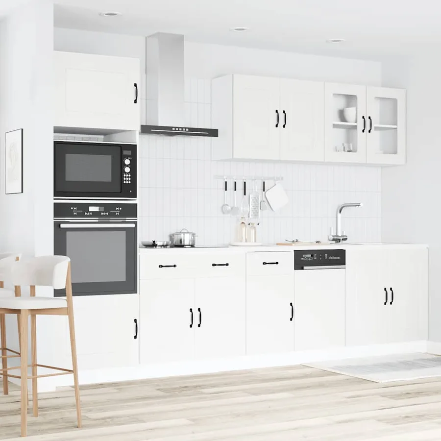 Ensemble d'armoires cuisine 7pcs Kalmar blanc bois d'ingénierie - 3