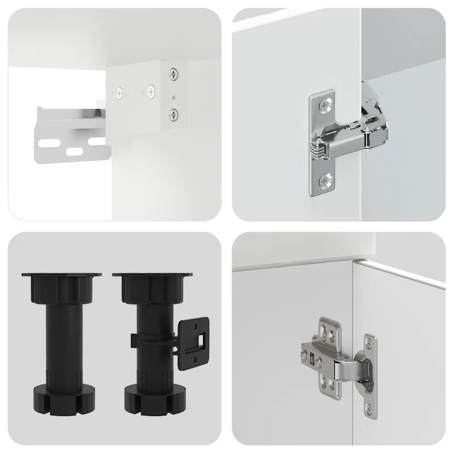 Ensemble d'armoires cuisine 7pcs Kalmar blanc bois d'ingénierie - 7