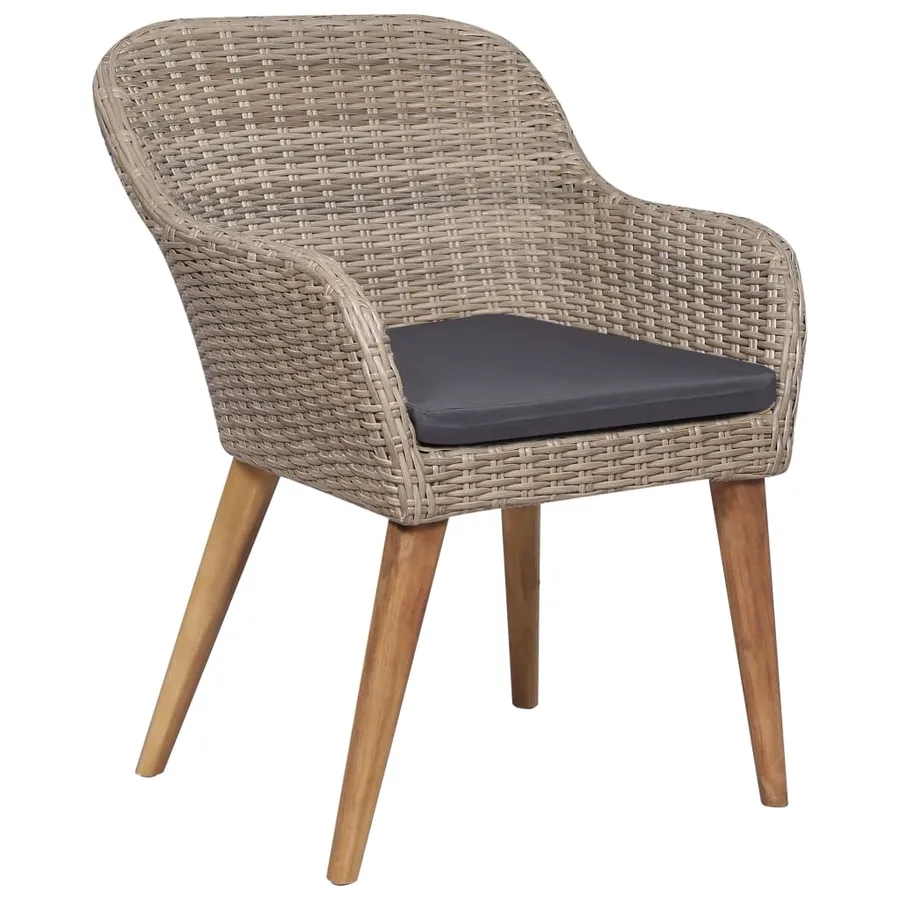 Ensemble à manger de jardin 7 pcs Marron - 7