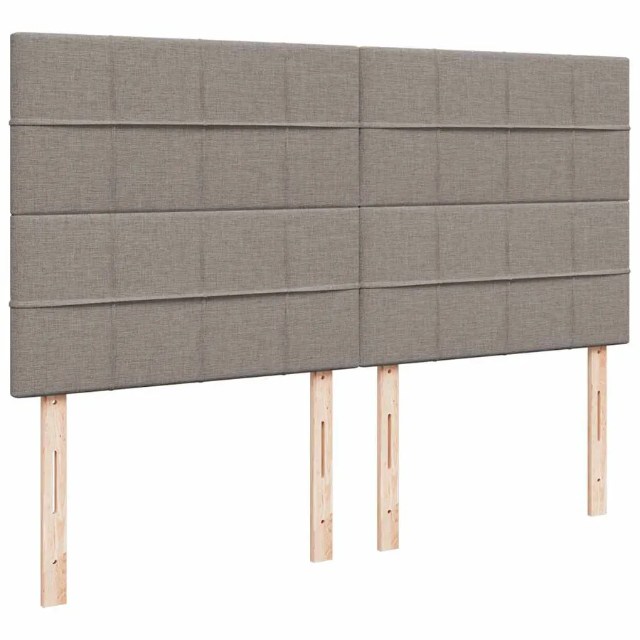 Cadre de lit ottoman avec matelas taupe 200x200cm tissu - 10