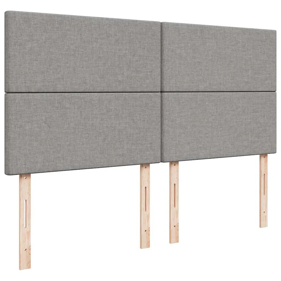 Cadre de lit ottoman et matelas gris clair 180x200 cm tissu - 10