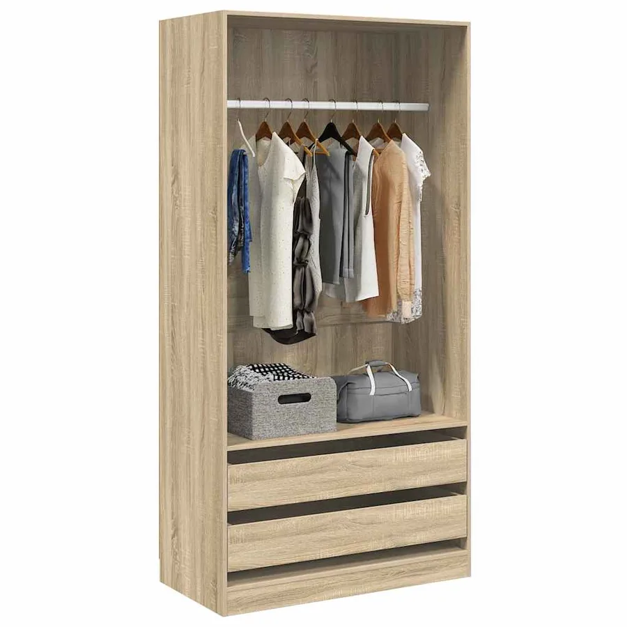 Garde-robe Chêne sonoma 100x50x200 cm Bois d'ingénierie - 3