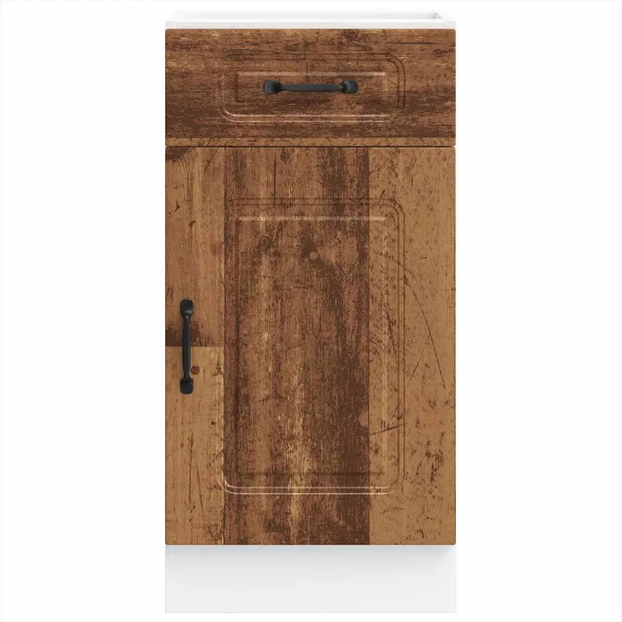 Armoire de cuisine Kalmar vieux bois bois d'ingénierie - 4