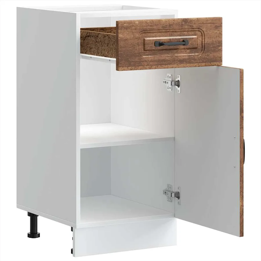 Armoire de cuisine Kalmar vieux bois bois d'ingénierie - 5