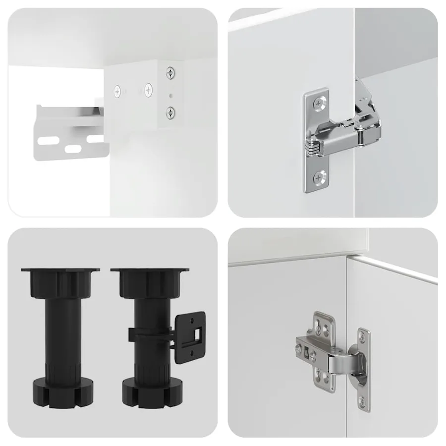 Ensemble d'armoires cuisine 8pcs Kalmar blanc bois d'ingénierie - 6