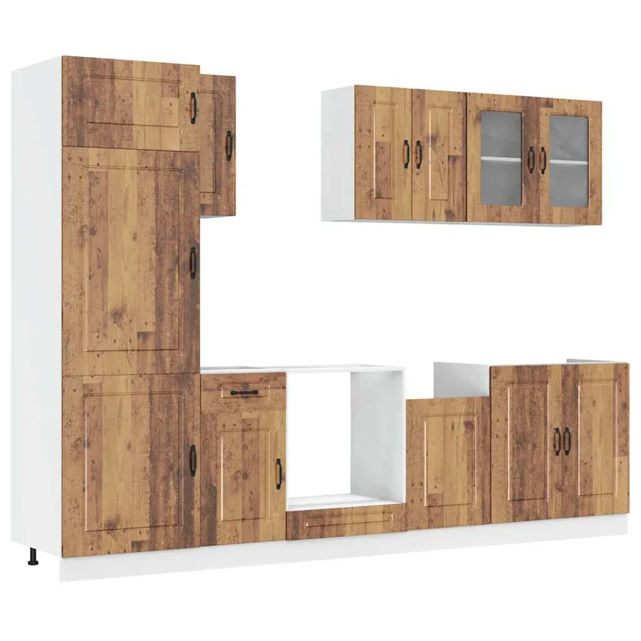 Ensemble d'armoires de cuisine 8 pcs Kalmar bois d'ingénierie - 2