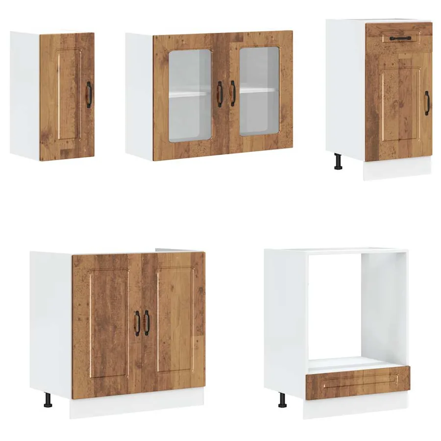 Ensemble d'armoires de cuisine 8 pcs Kalmar bois d'ingénierie - 4
