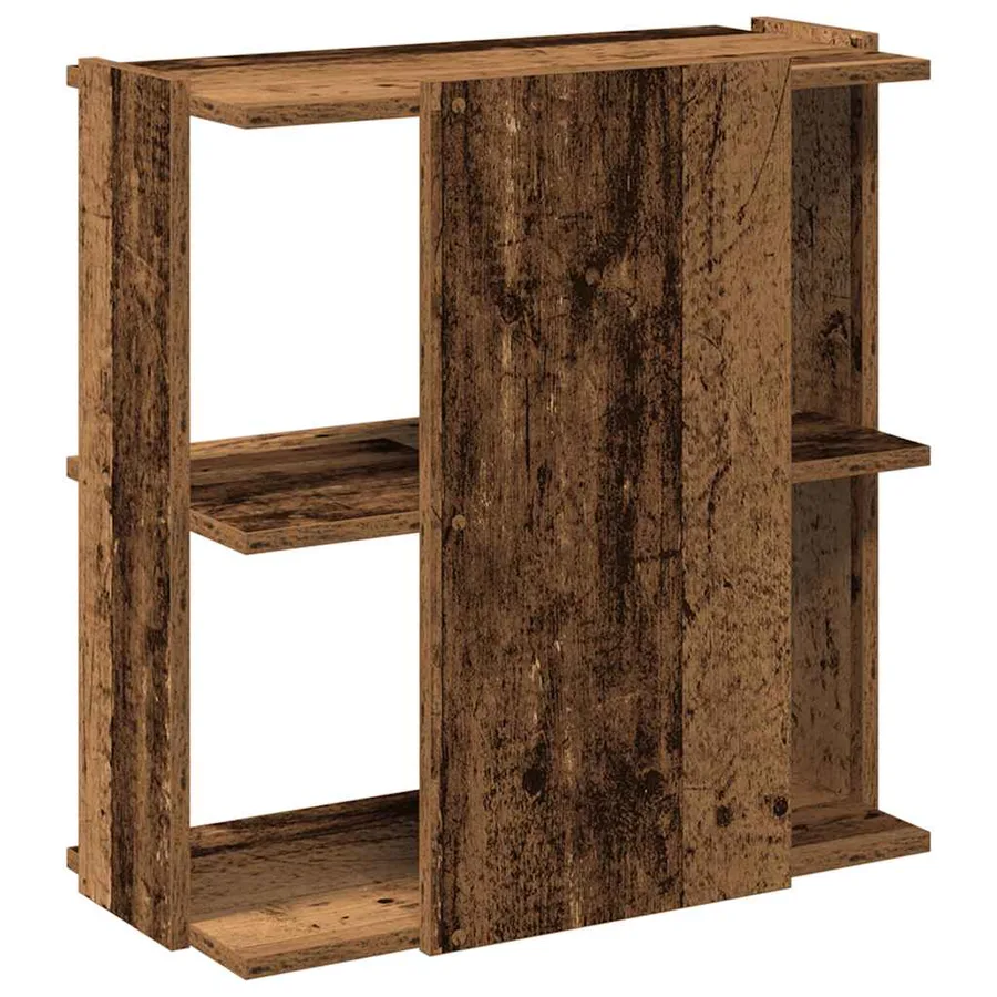 Bibliothèque à 3 niveaux vieux bois 60x30x60 cm bois ingénierie - 6