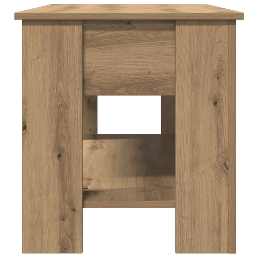 Table basse chêne artisanal 101x49x52 cm bois d'ingénierie - 6